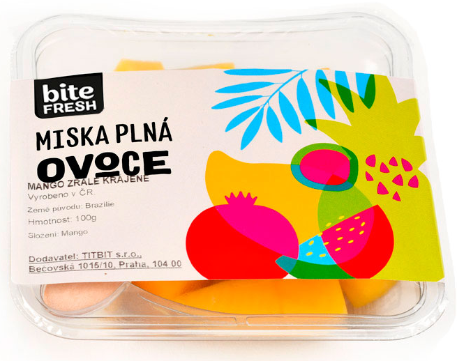 Ovocný šalát mango krájané chlad. 100 g
