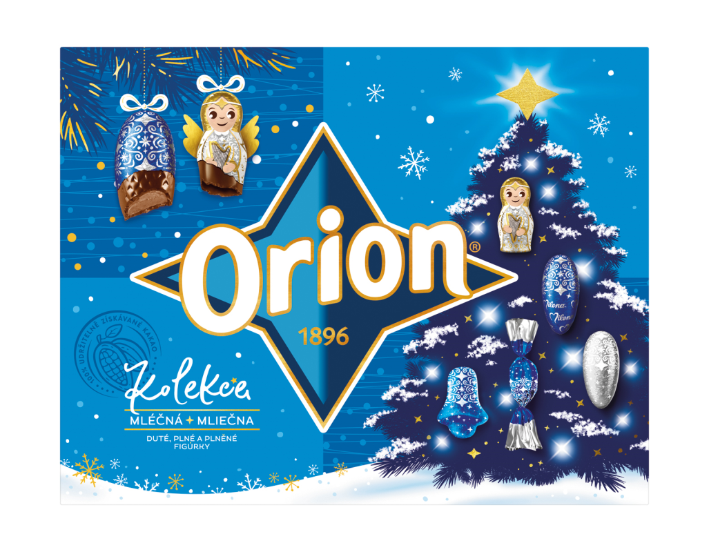 Orion Vianočná kolekcia Modrá mliečna 347 g