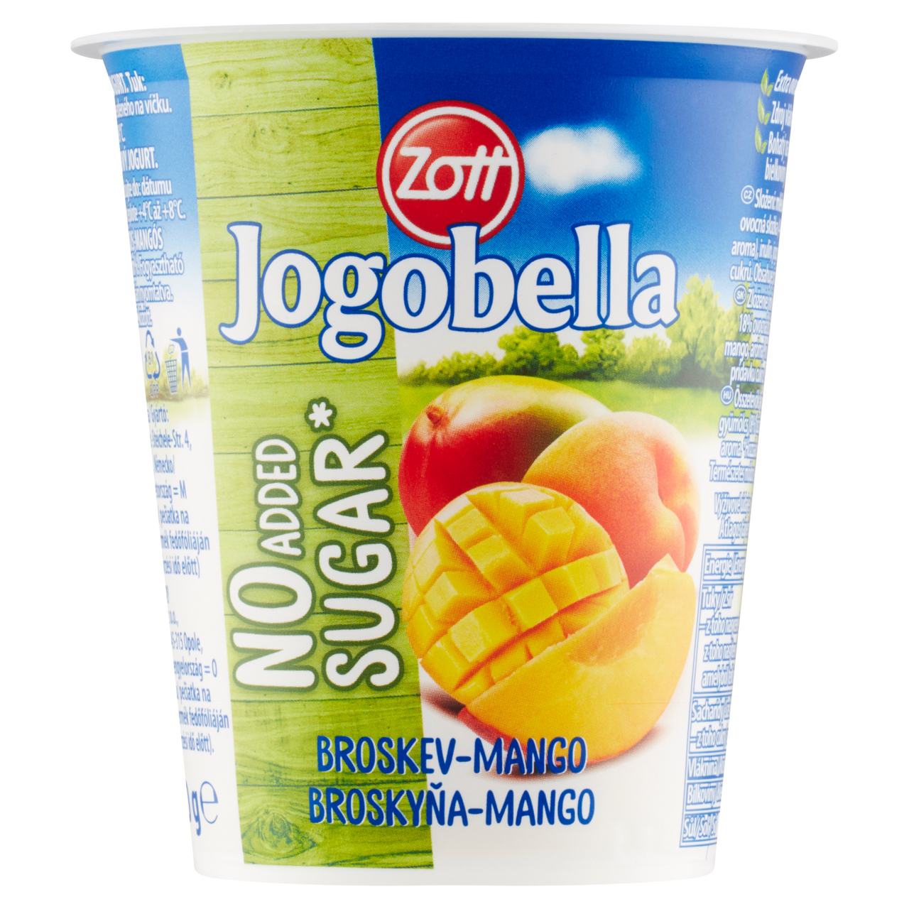 Zott Jogobella Jogurt bez prid. cukru (jah.,čereš.,jabl. / hruš.,brosk. / mango) chlad. 150 g