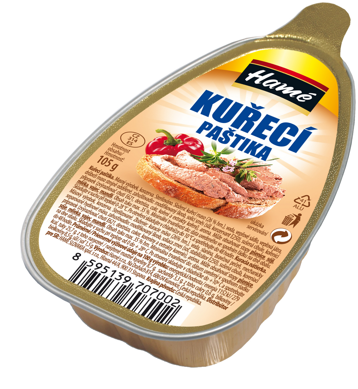 Hamé Nátierka kuracia AL 16 x 105 g