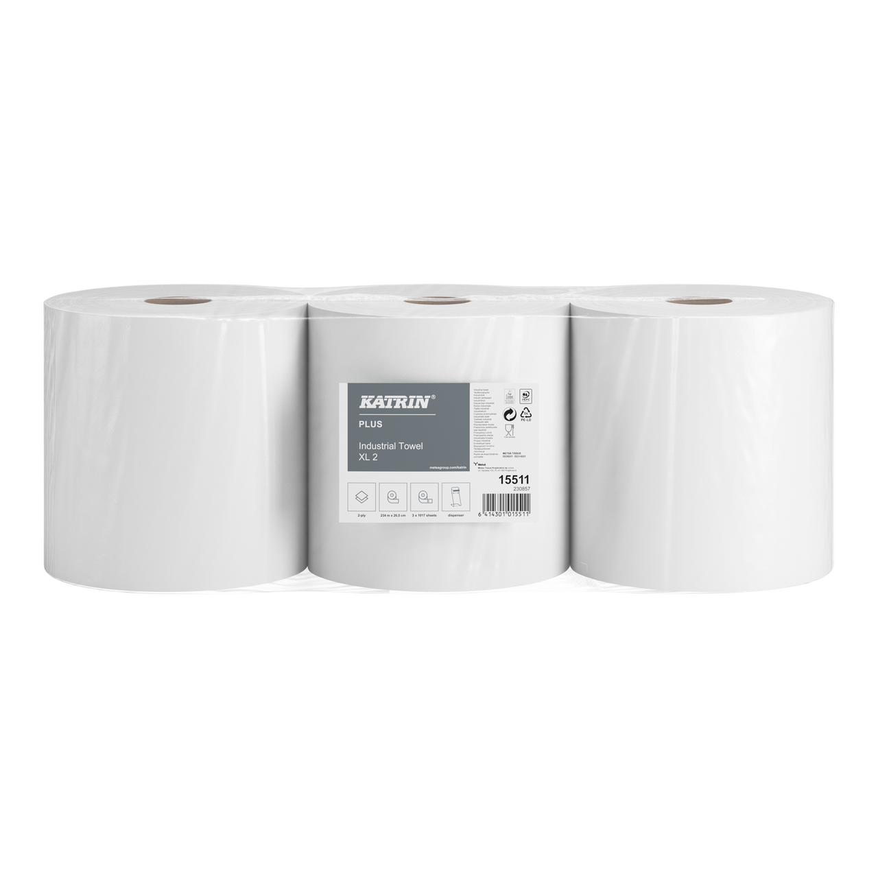 KATRIN Priemyselné kuchynské utierky XL 2-vrstvové 3 ks