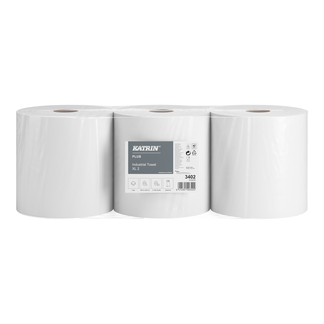 KATRIN Priemyselné utierky Plus 2-vrstvové 3 ks