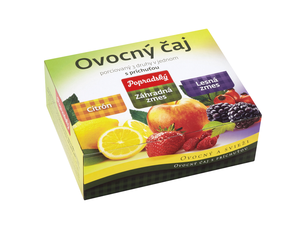 Popradský Čaj ovocný citrón, záhradná zmes a lesná zmes 3v1 180 g