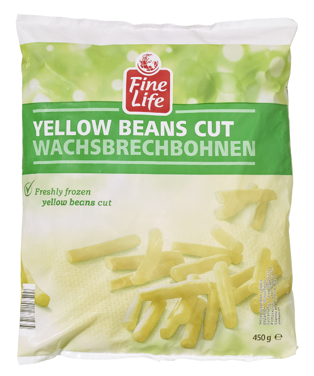 Fine Life Fazuľové lusky žlté krájané mraz. 450 g
