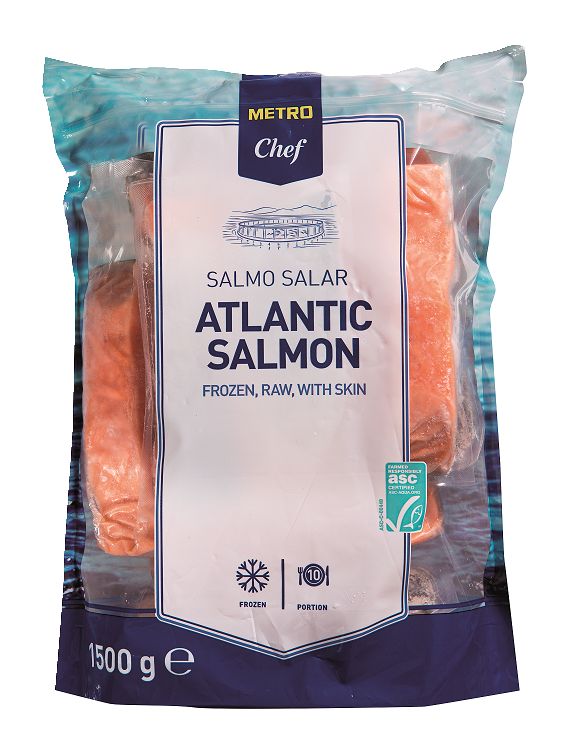 METRO Chef Losos s kožou porcie mraz. 10 x 150 g