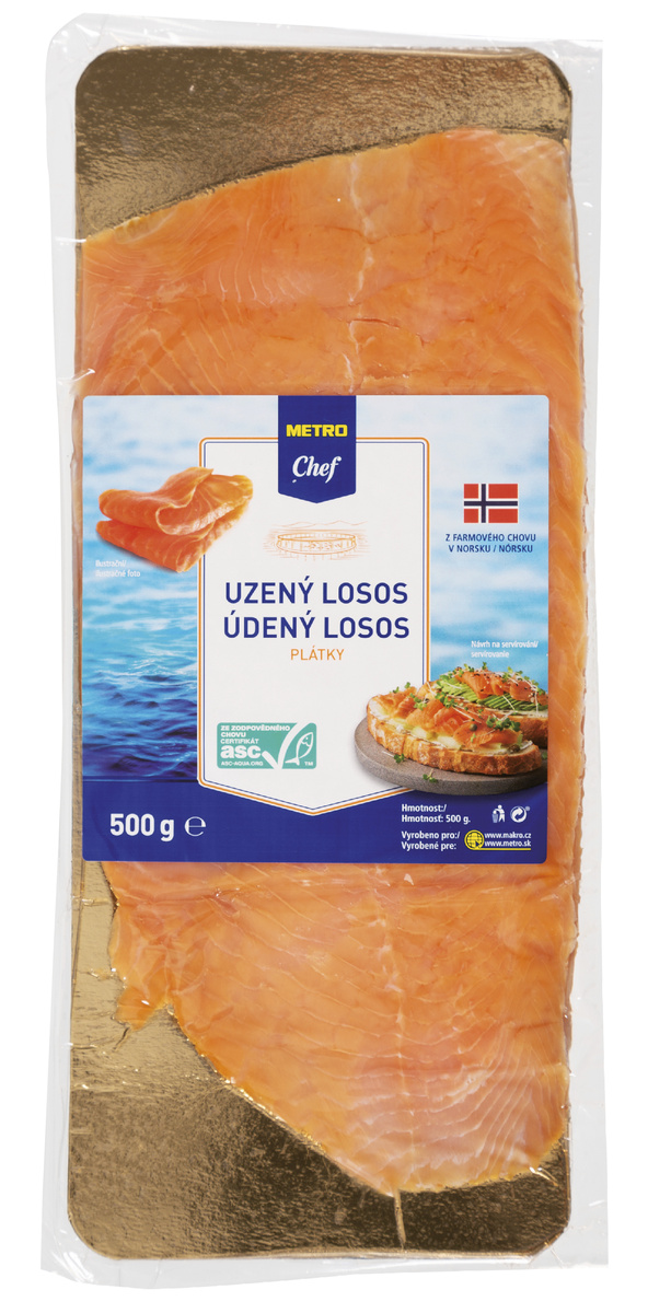 METRO Chef Losos údený plátky ASC chlad. 500 g