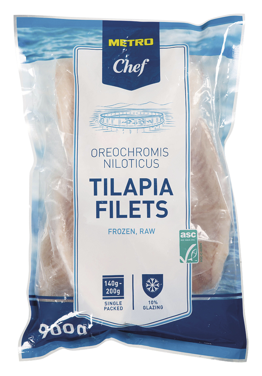 METRO Chef Tilapia filety 140-200 g mraz. 900 g
