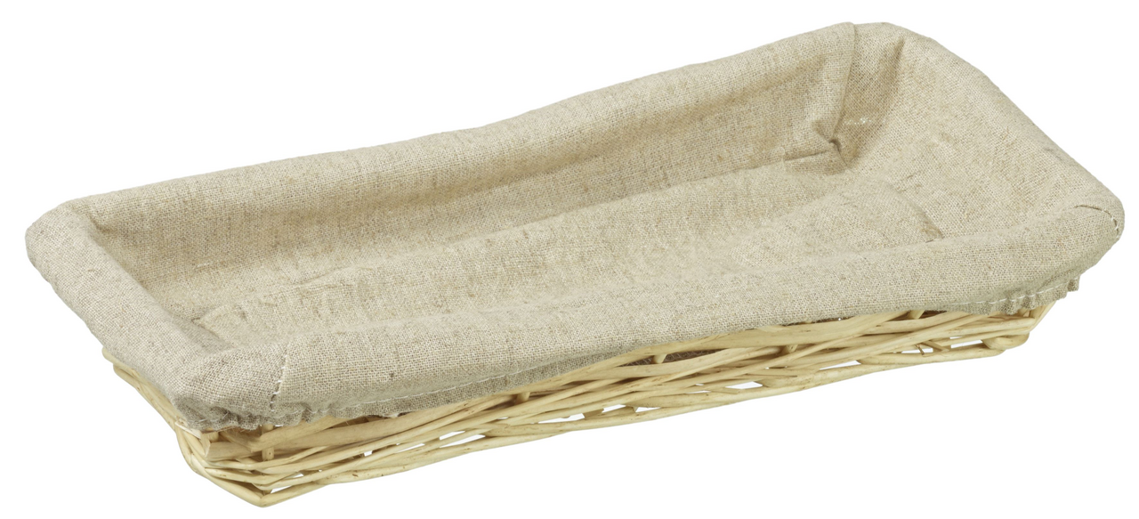 METRO PROFESSIONAL Košík prútený s výplňou 29 x 14 cm béžová 1 ks