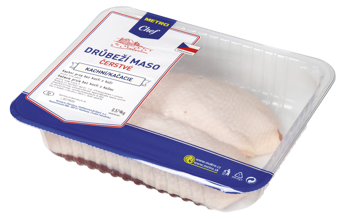 METRO Chef Kačacie prsia bez kosti s kožou chlad. váž. cca 500 g