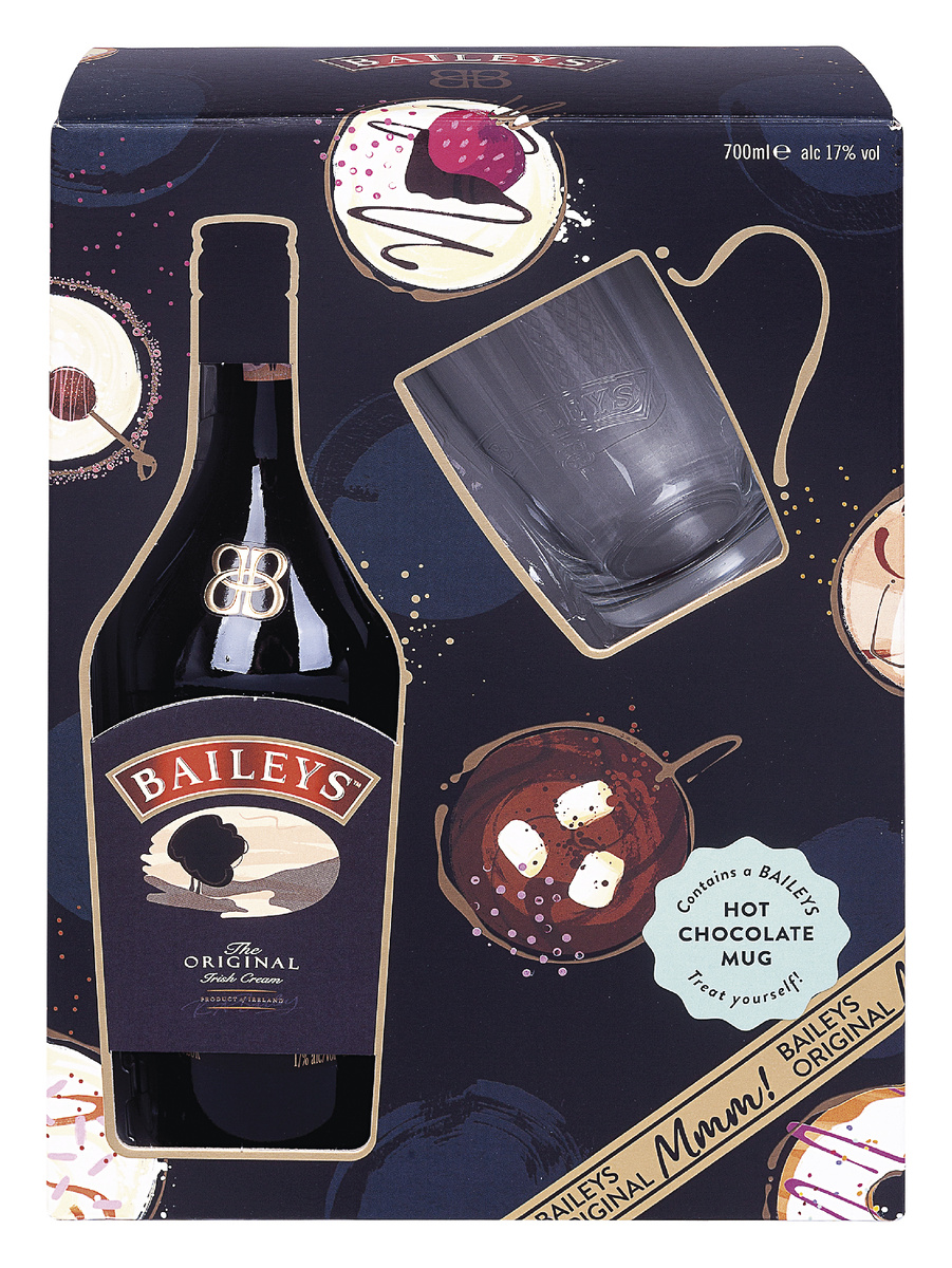 BAILEYS 17% likér 700 ml + pohár Hot Chocolate 1 ks