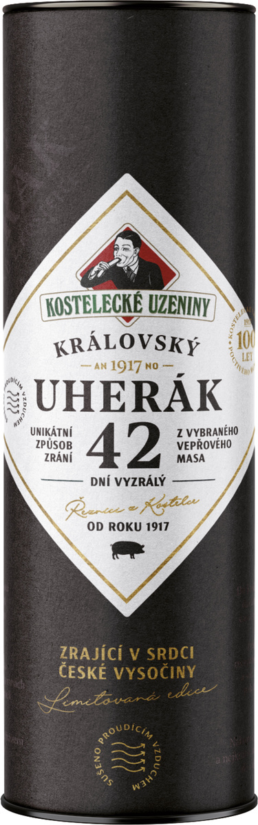 Kostelecké uzeniny Kráľovský uherák chlad. 380 g tuba