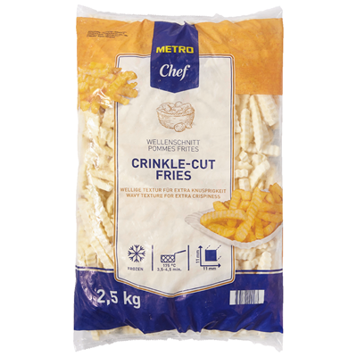 METRO Chef Hranolky vlnky mraz. 2,5 kg