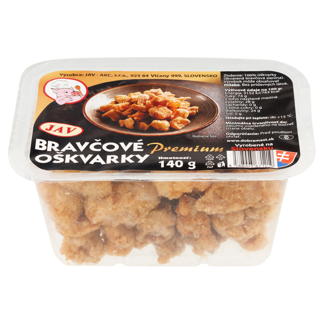 JAV Bravčové oškvarky chlad. 140 g