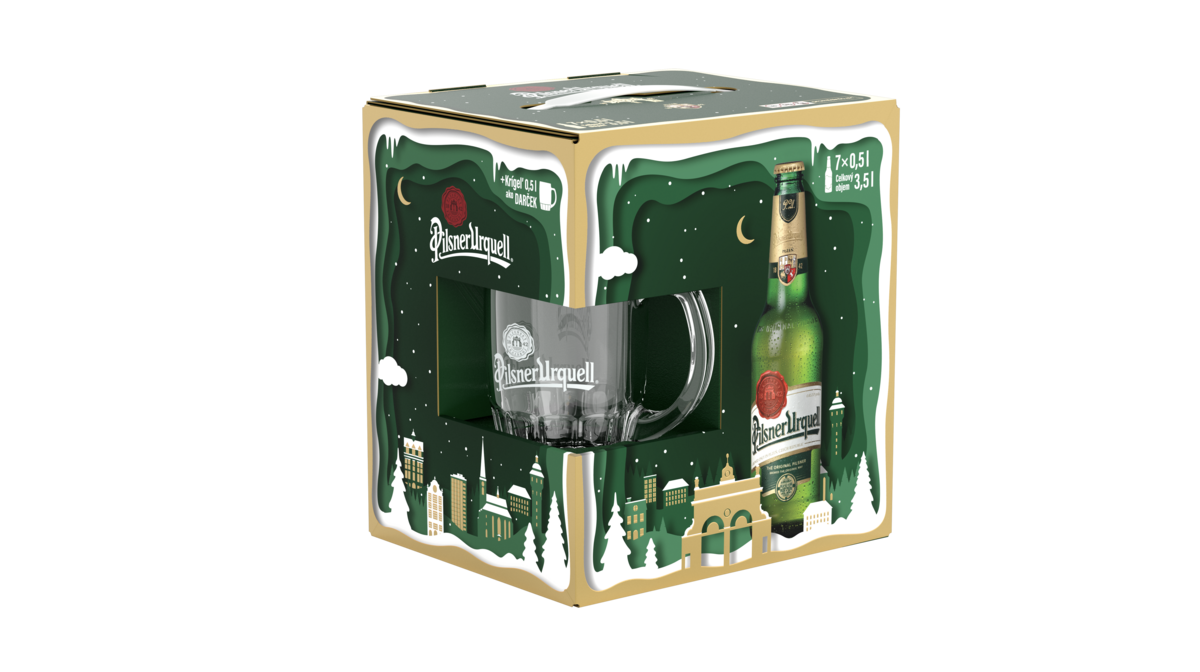 Pilsner Urquell pivo 7 x 500 ml + krígeľ 1 ks