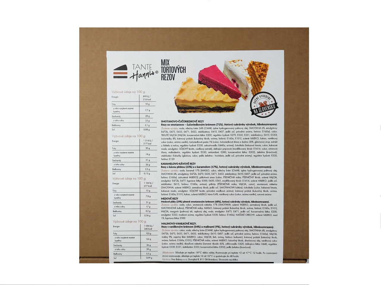 TANTE Hannis Torta mix 4 druhy mraz. 1325 g