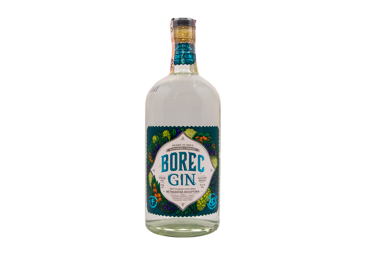 BOREC London Dry gin 37,5% 700 ml