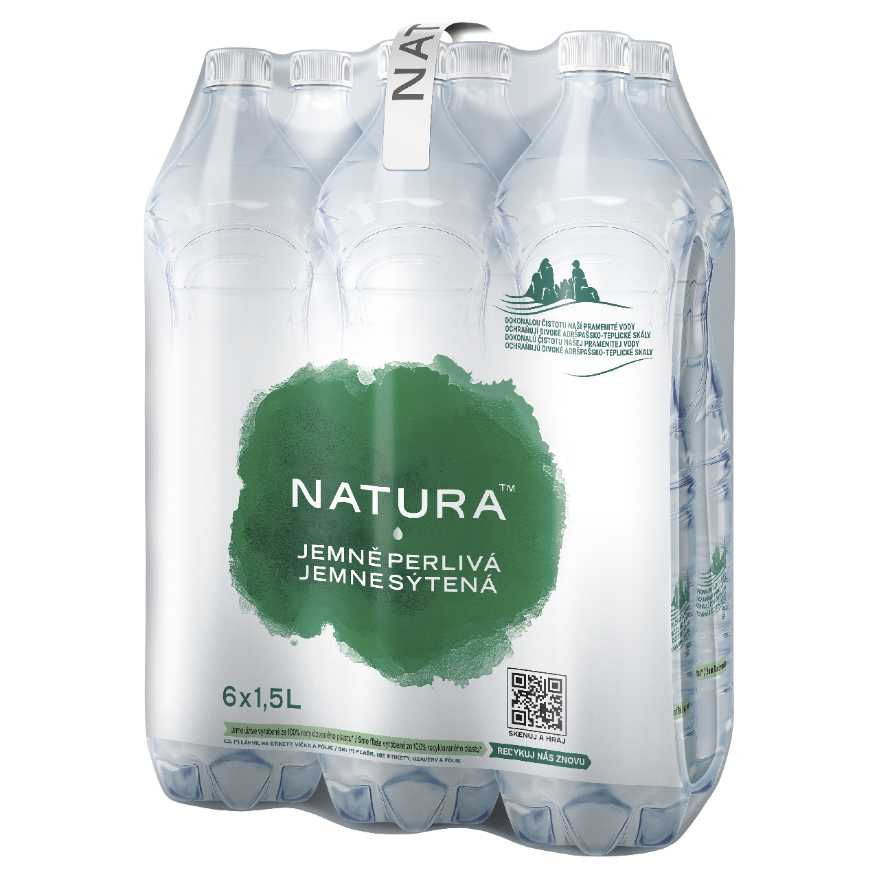 Natura jemne sýtená 6 x 1,5 l vratná PET fľaša