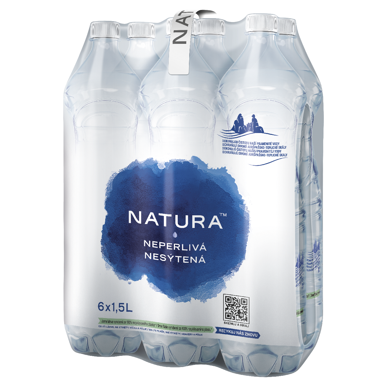 Natura nesýtená 6 x 1,5 l vratná PET fľaša