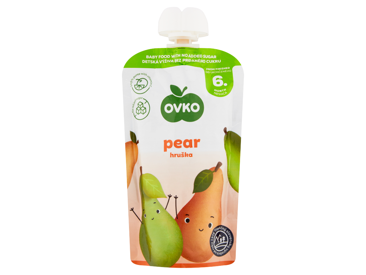 OVKO Detská výživa hruška bez cukru 10 x 120 g