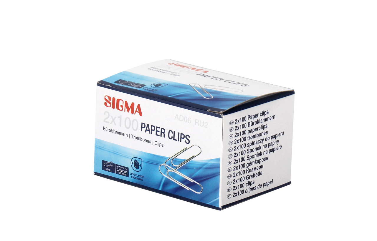 SIGMA Sponky kancelárske 28 mm 2x 100 ks