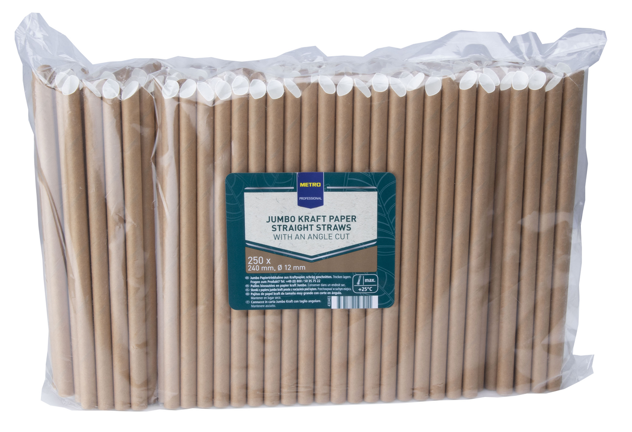 METRO PROFESSIONAL Slamky papierové Jumbo 240x 12 mm 250 ks