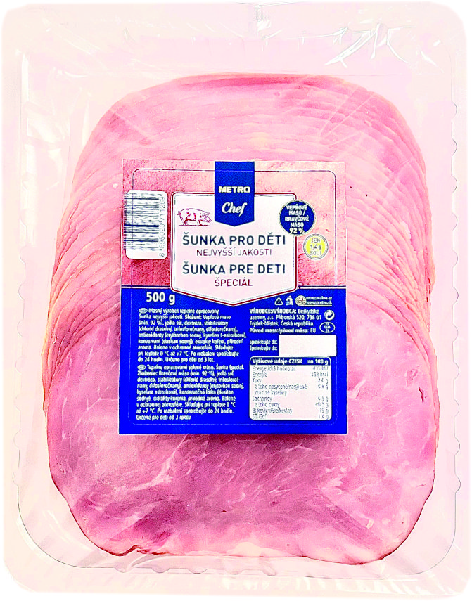 METRO Chef Šunka pre deti plátky chlad. 500 g
