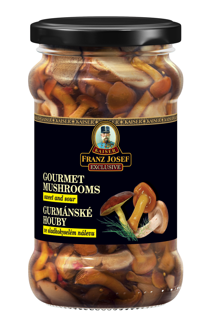 FRANZ JOSEF Gurmánske huby v sladkokyslom náleve 314 ml