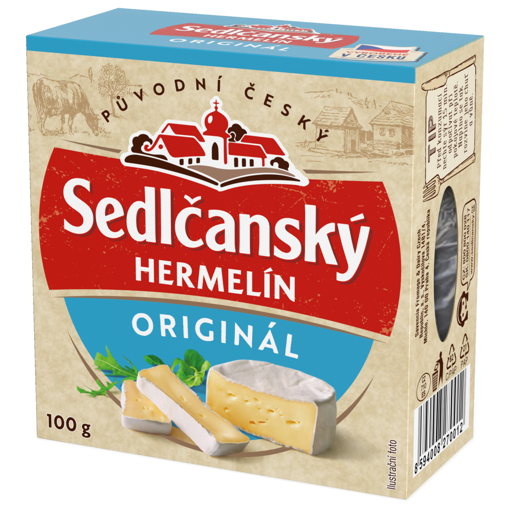 Sedlčanský Hermelín pôvodný český chlad. 100 g