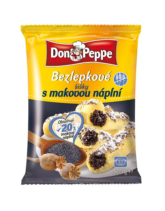 DON PEPPE Šúľance bezlepkové s makovou náplňou mraz. 500 g