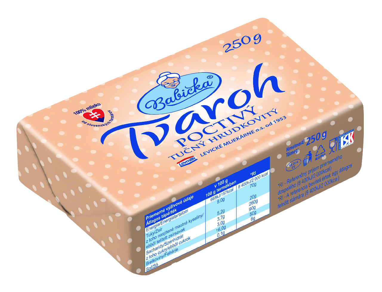 Levmilk Babička Tvaroh tučný chlad. 250 g