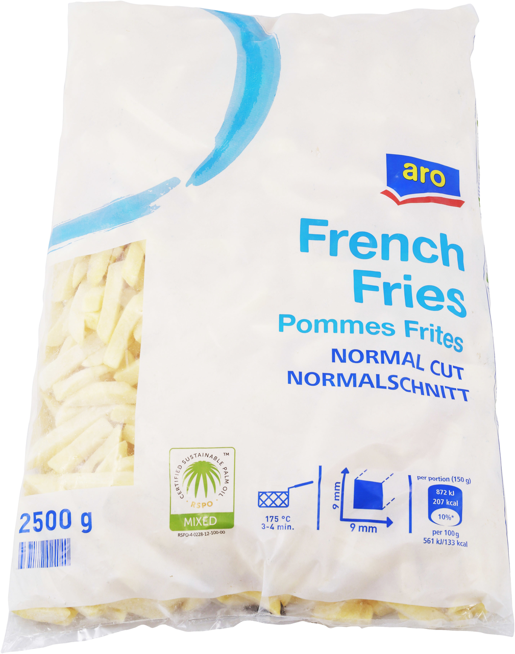 aro Hranolky 9 x 9 mm mraz. 4 x 2,5 kg