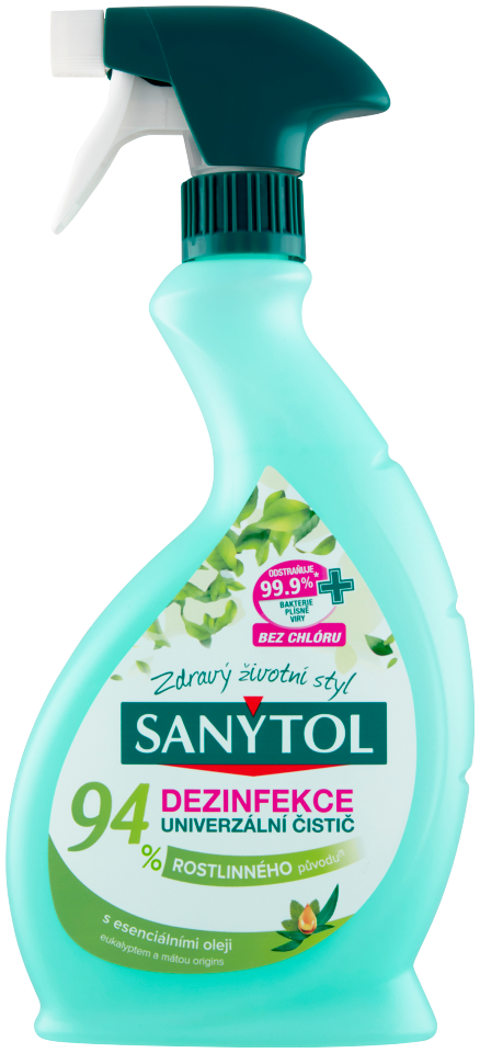 SANYTOL Dezinfekcia univerzálny čistič 94% rastlinného pôvodu 500 ml