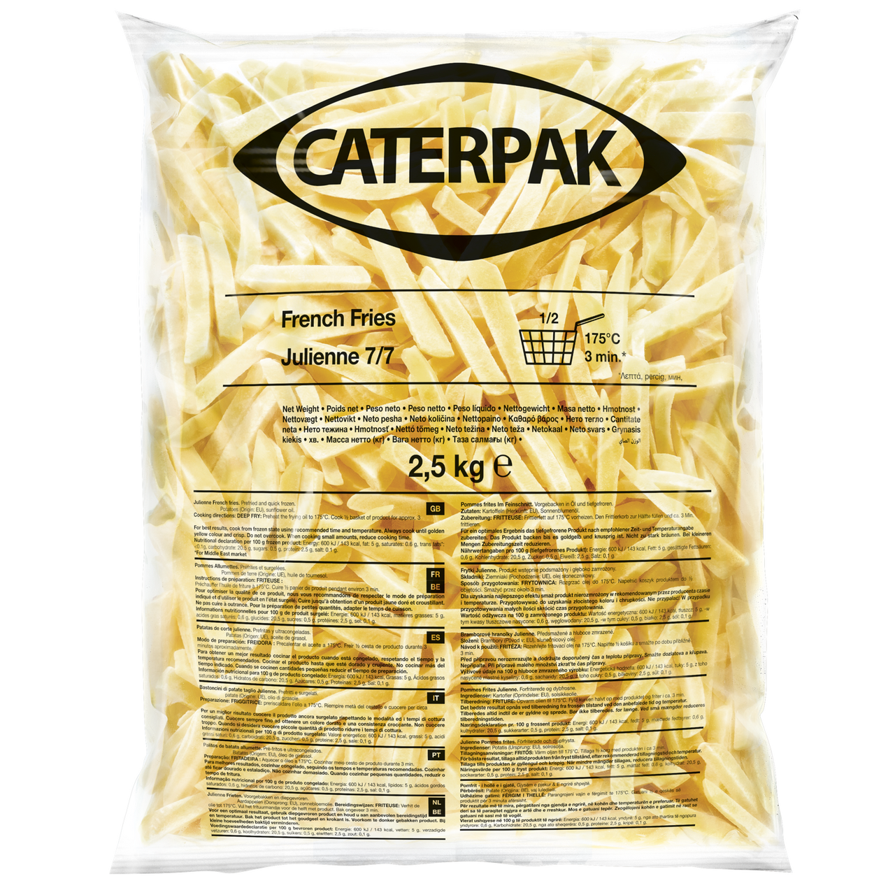 CATERPACK Julienne 7x7 mraz. 2,5 kg