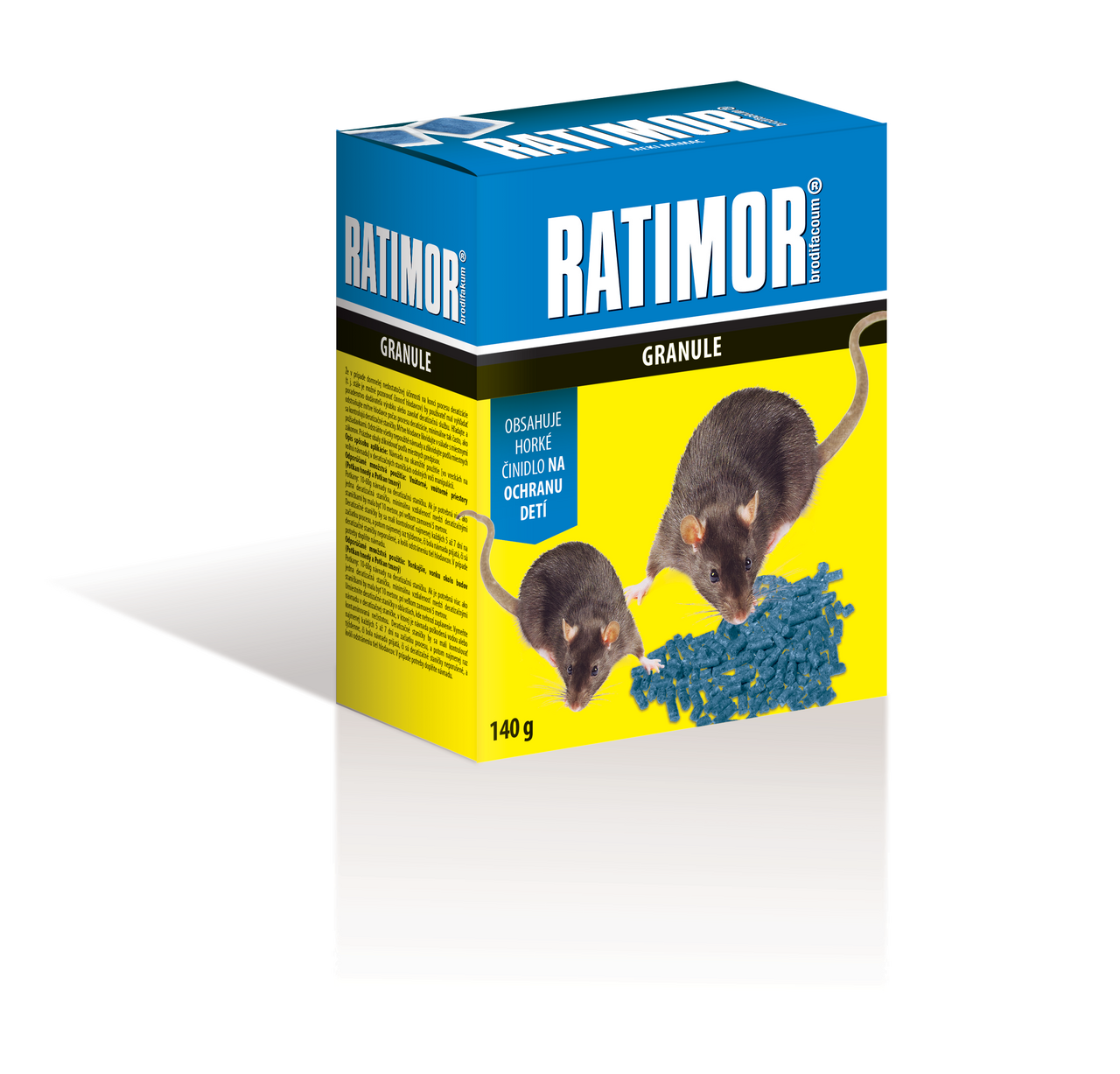 RATIMOR Brodifacoum granule 140 g 1 ks