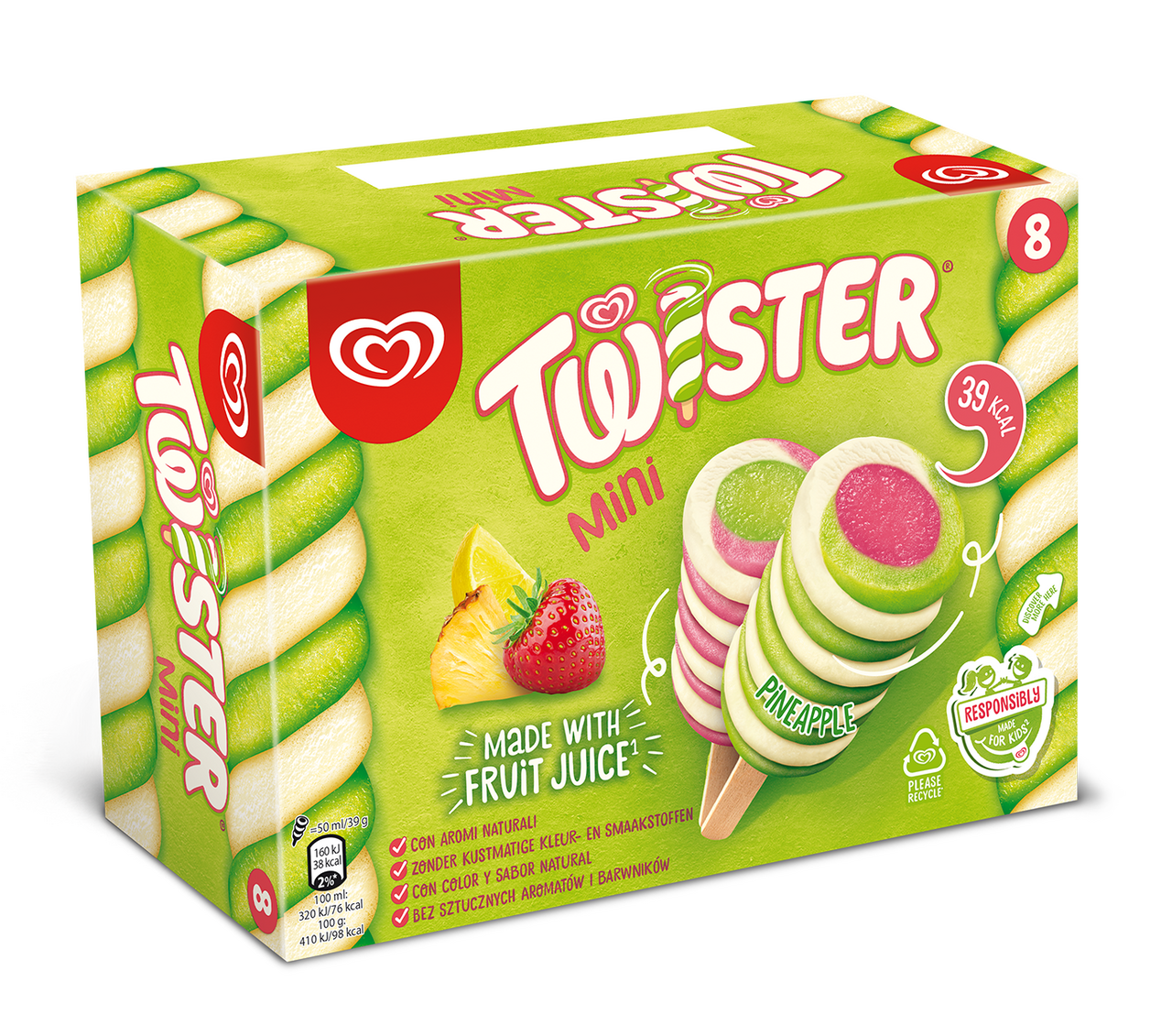 ALGIDA Twister mini nanuk mraz. 8x50 ml