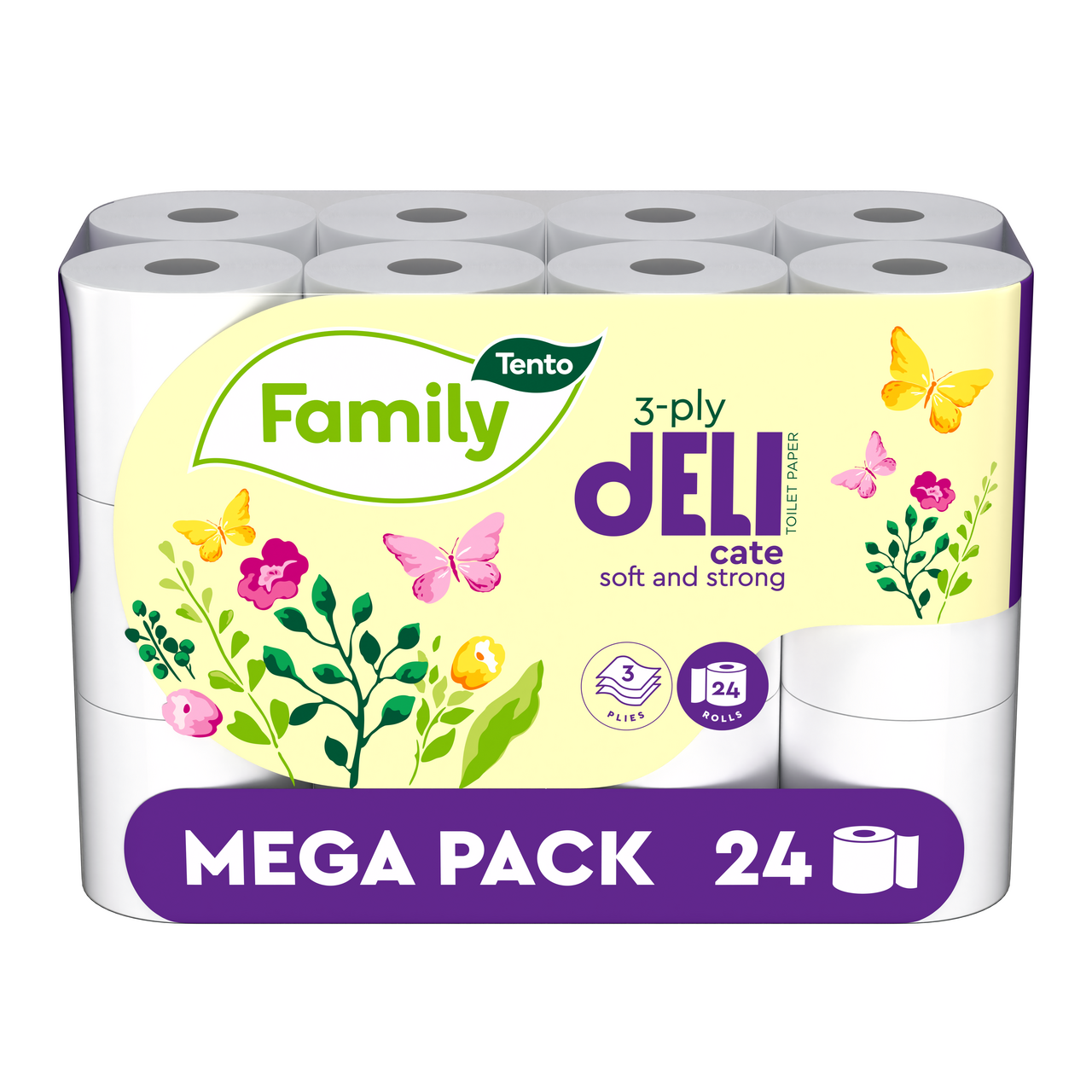 TENTO Family Delicate toaletný papier 3-vrstvový 24 ks