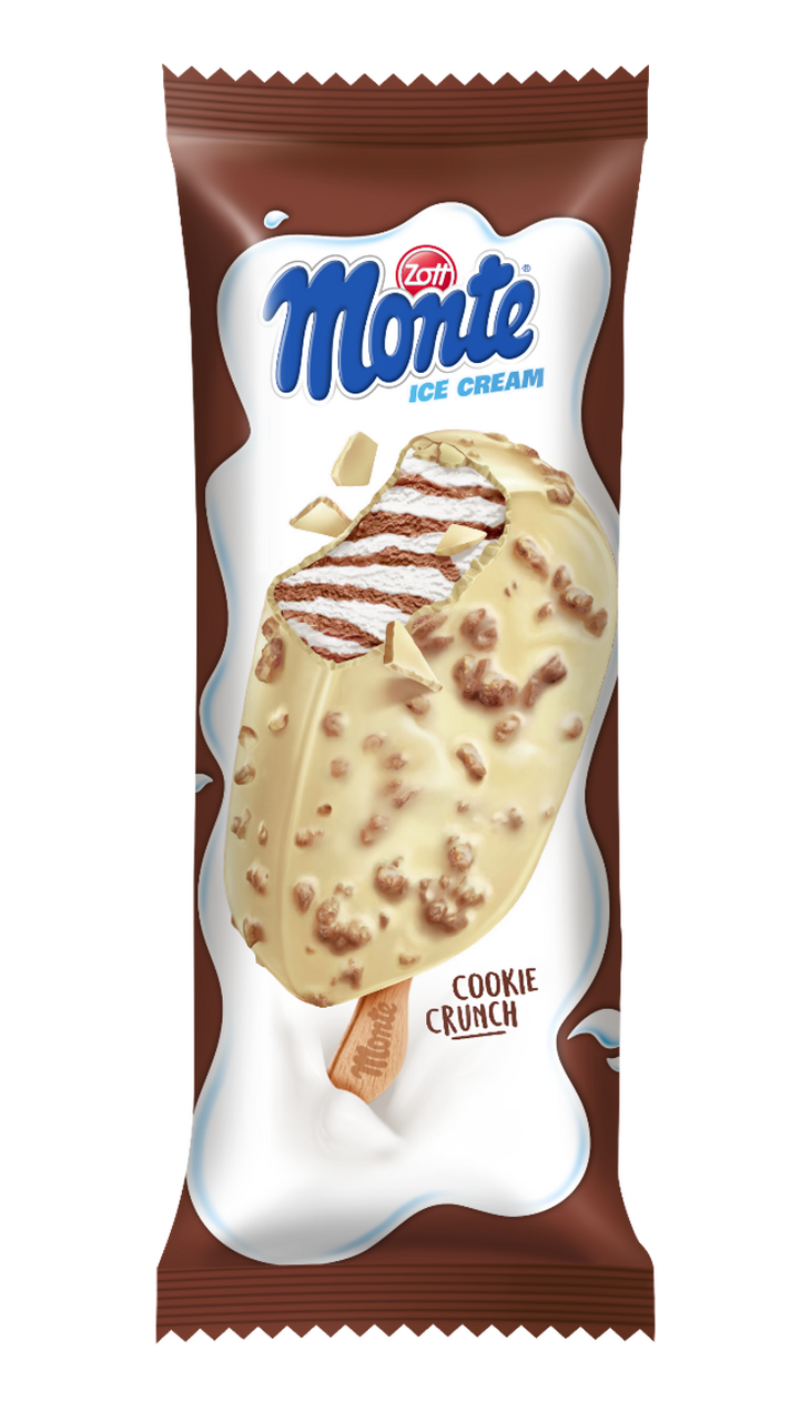 Zott Monte Cookie Crunch nanuk mraz. 24 x 100 ml