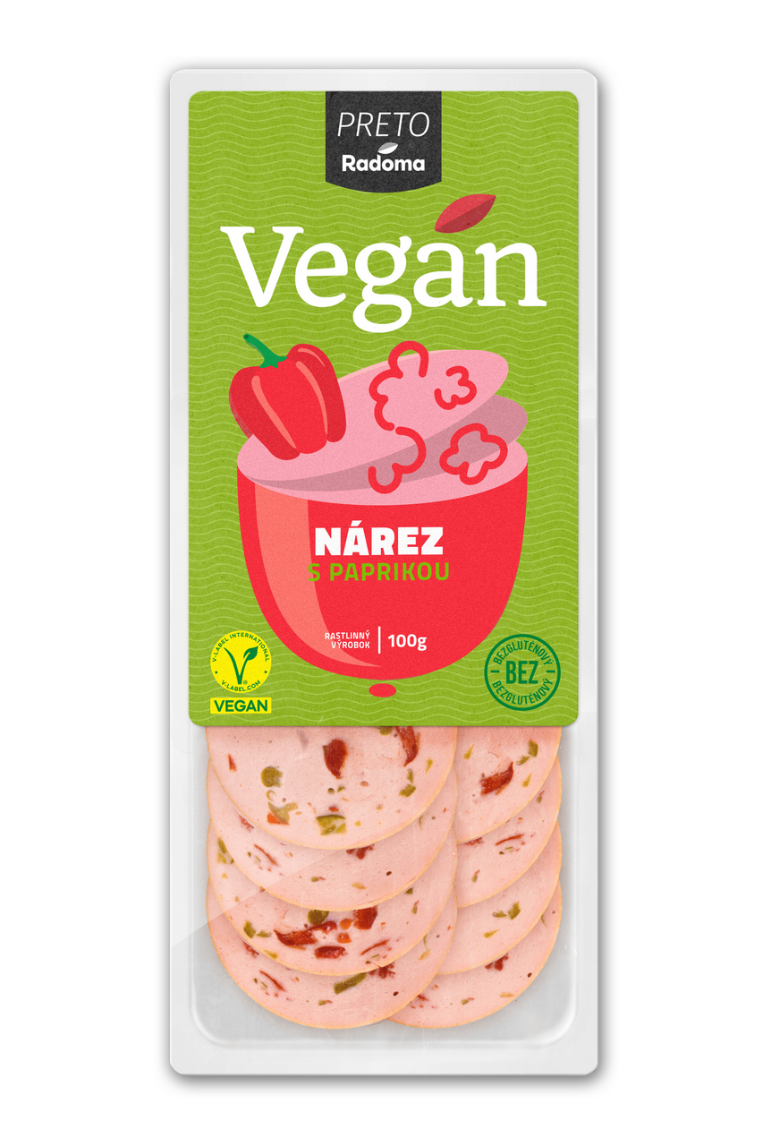 RADOMA Vegan nárez s paprikou plátky chlad. 100 g
