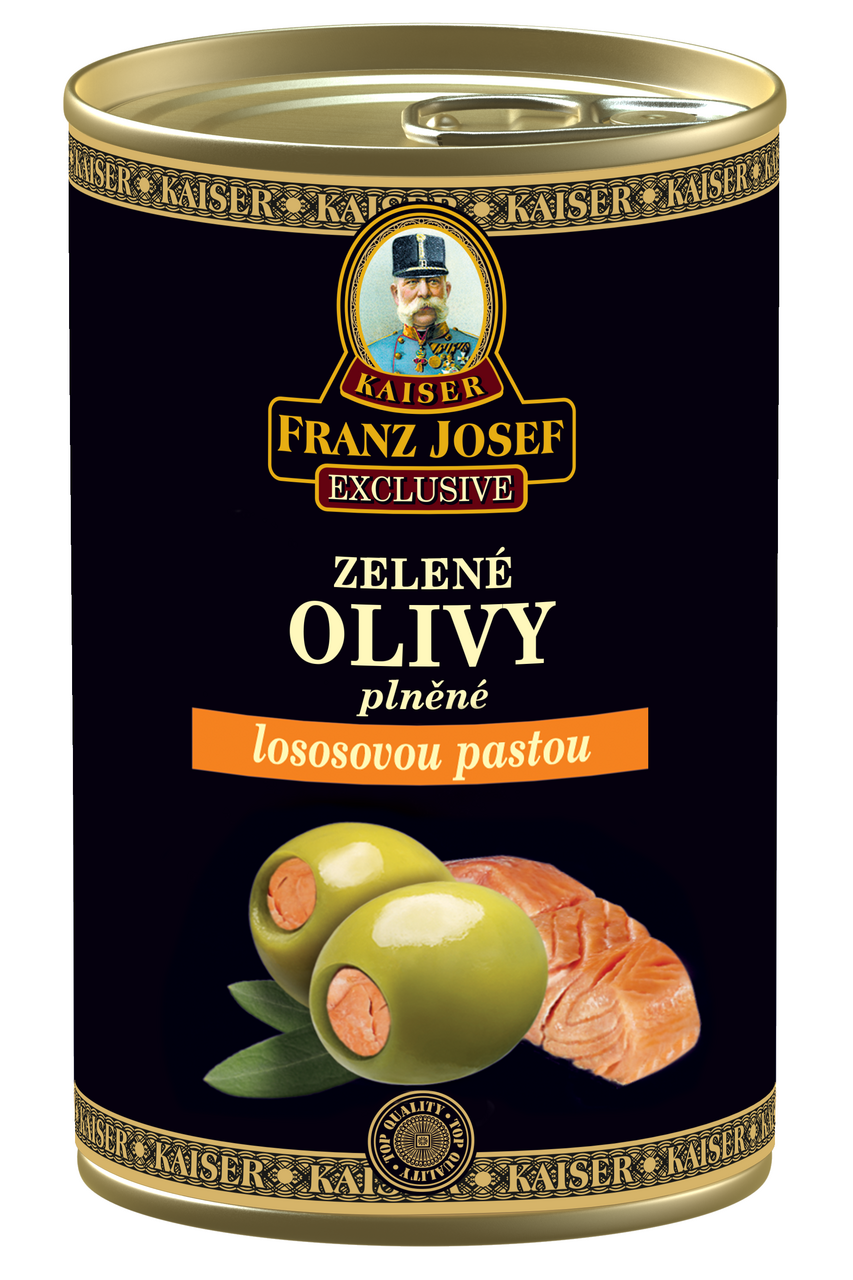 FRANZ JOSEF Olivy zelené s lososovou pastou 314 ml