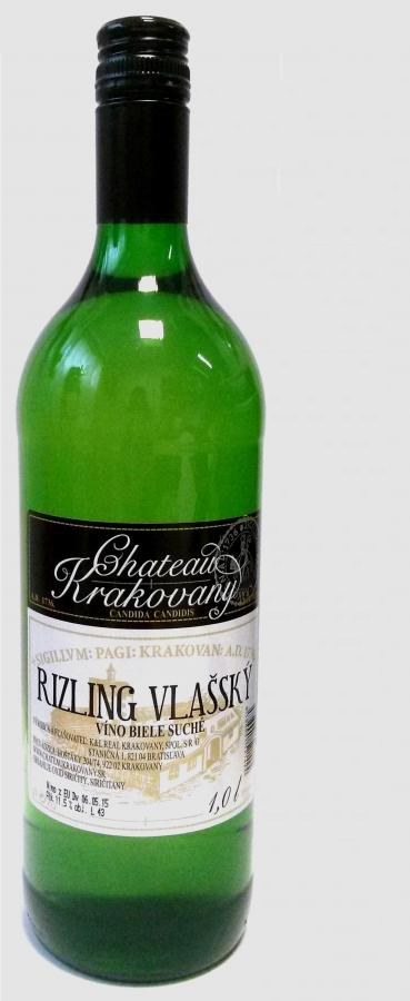 Krakovany Rizling vlašský biele víno 1 l