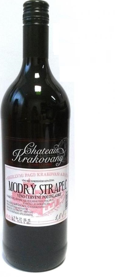 Krakovany Modrý strapec červené víno 1 l