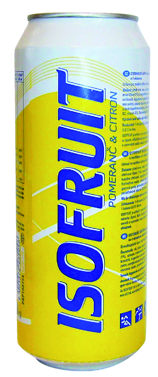 ISOFRUIT izotonický nápoj pomaranč 12 x 500 ml vratná plechovka