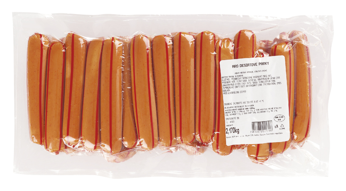 aro Párky desiatové chlad. váž. cca 2,1 kg