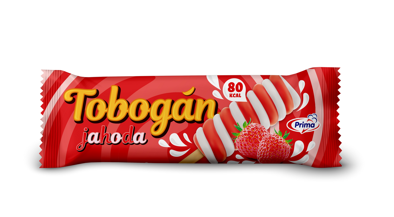 Prima Tobogán nanuk jahoda mraz. 30 x 80 ml