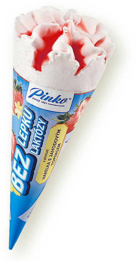 PINKO Lactofree jahoda kornút mraz. 24 x 120 ml