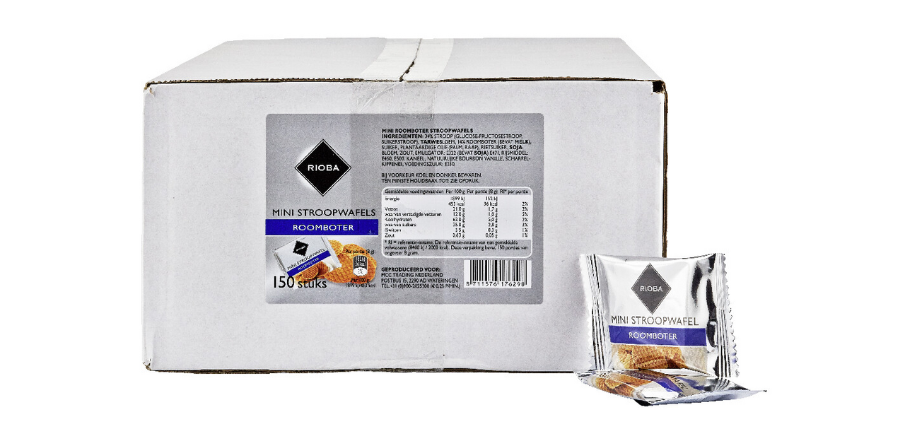 RIOBA Mini stroopwafel 150 x 8 g
