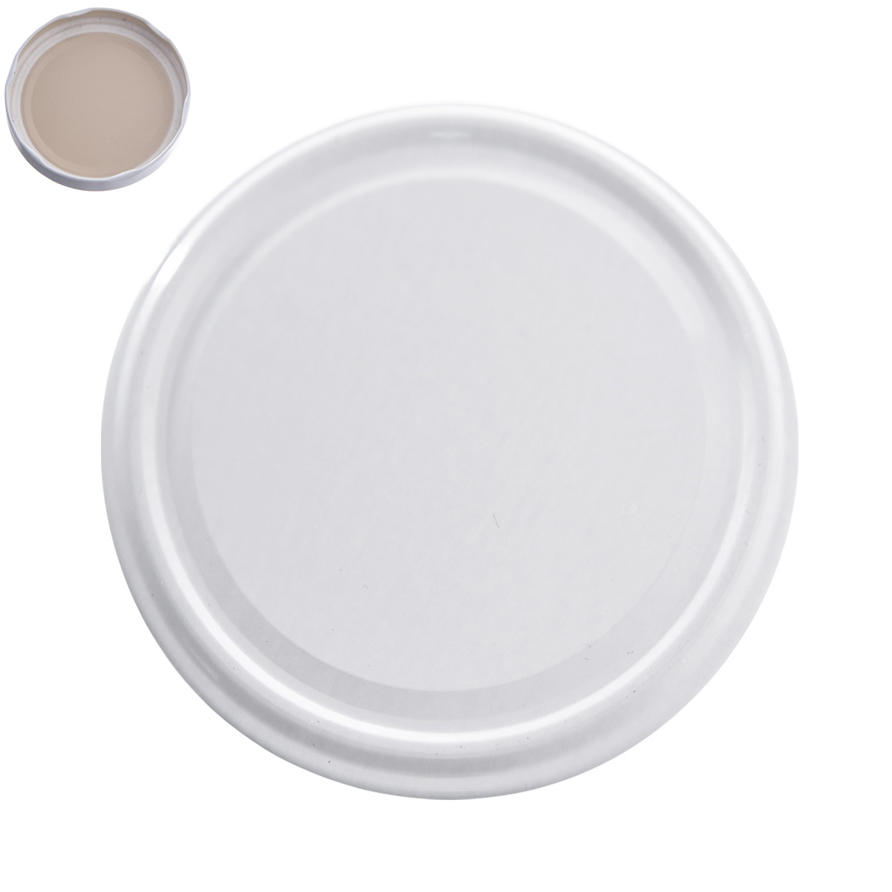 Orion Viečko so závitom Facetta 89 mm BIO kov biele 10 ks