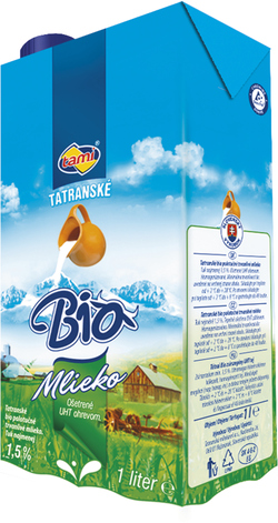 tami Mlieko UHT 1,5 % BIO chlad. 1 l