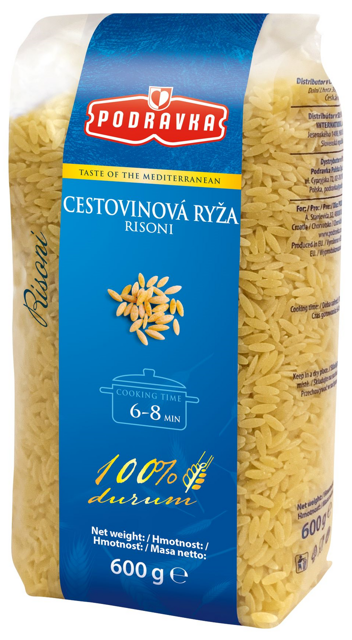 PODRAVKA Cestovinová ryža Risoni 600 g
