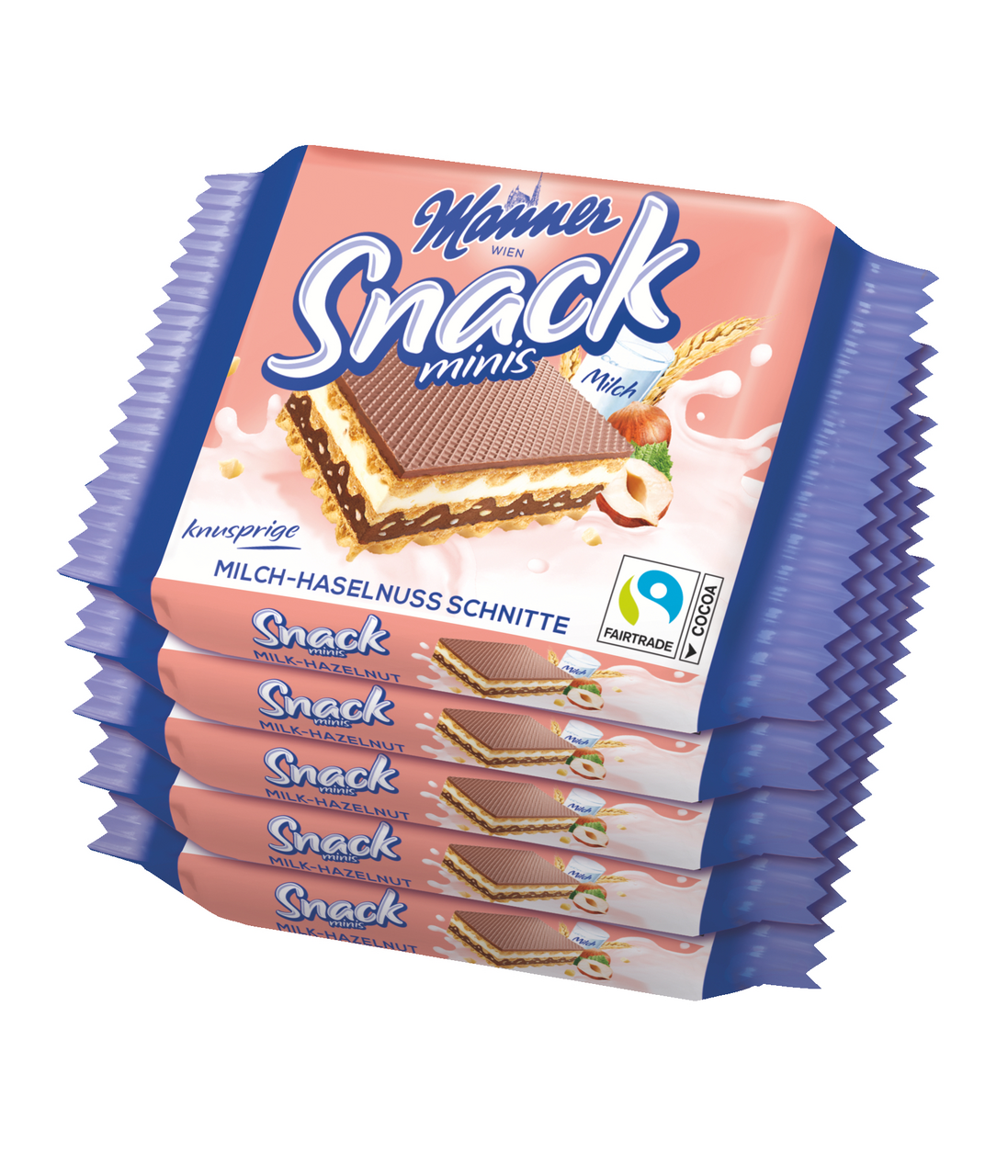 Manner Snack mliečne s orieškami 5 x 25 g